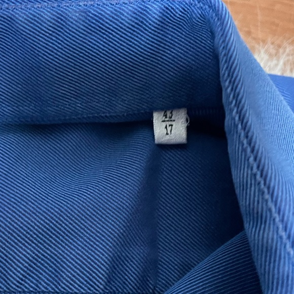 Giorgio Redaelli 43/17 button down shirt blue euc - Picture 7 of 7